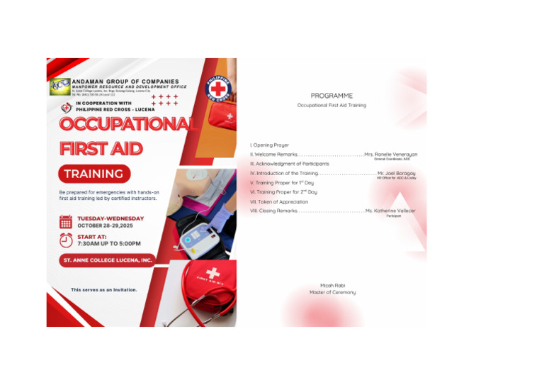 Occupational First Aid Training | PDF