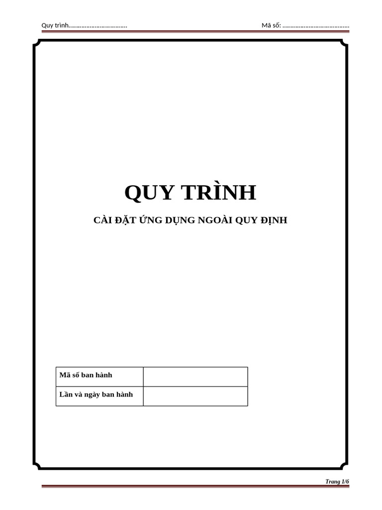 8.10 Quy Trinh Cai Dat PM Ngoai Quy Dinh | PDF