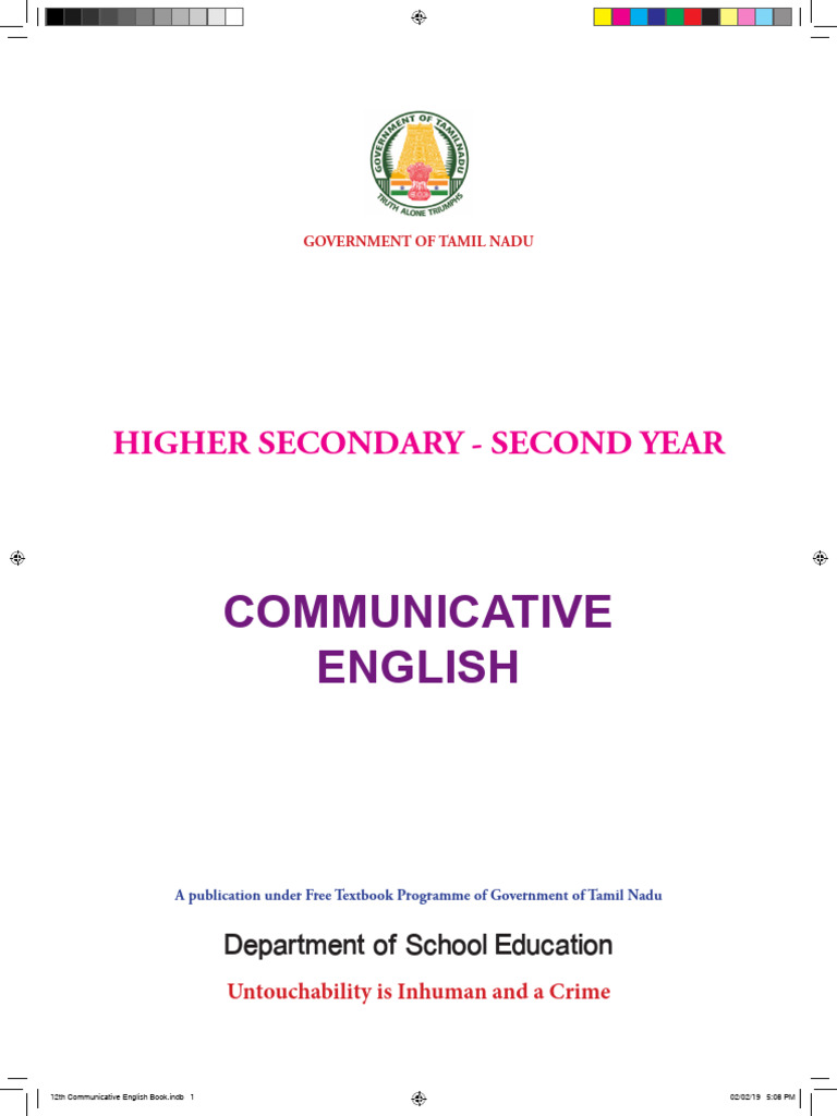 12th Grade Communicative English Guide | PDF | Learning | Human ...