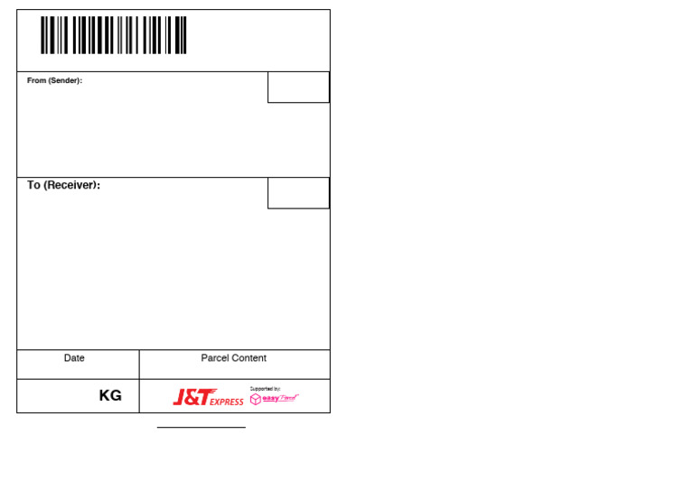 Airway Bill for J&T Express Shipment | PDF