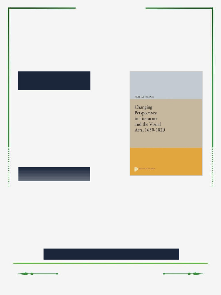 Changing Perspectives in Literature and the Visual Arts 1650 1820 ...