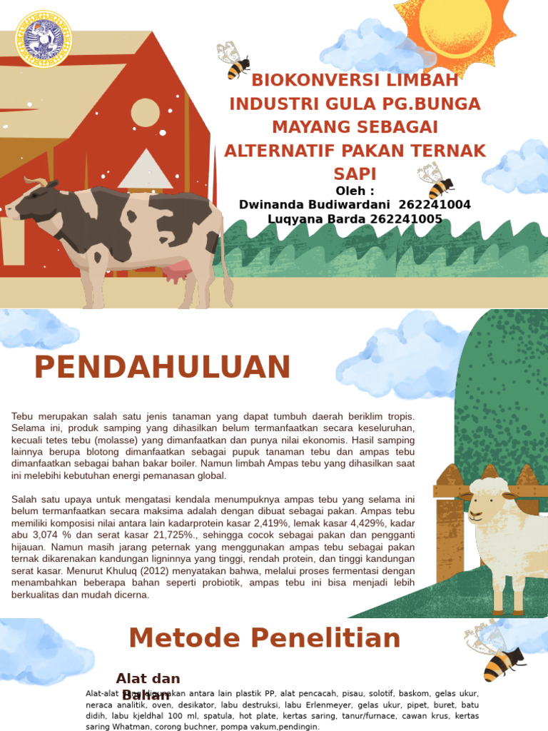 Pakan Fermentasi Ampas Tebu Sapi | PDF