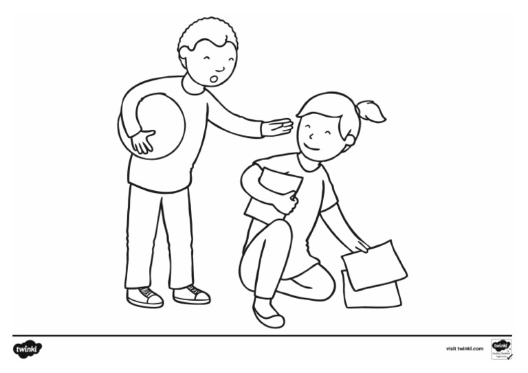 T TP 2667259 Child Saying Sorry Colouring Sheet Ver 1 | PDF
