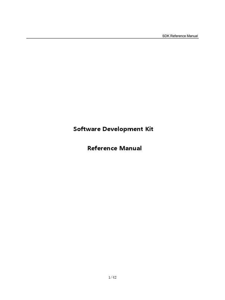 SDK Reference Manual Overview | PDF | Integer (Computer Science ...