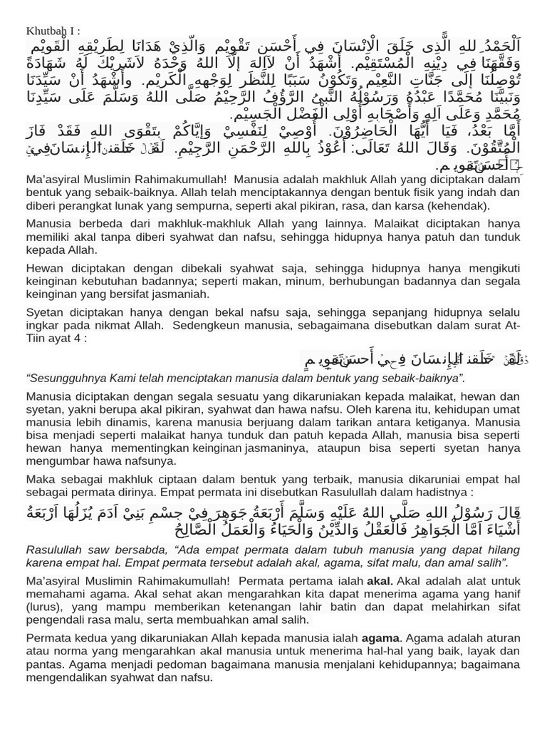 Empat Permata dalam Diri Manusia | PDF