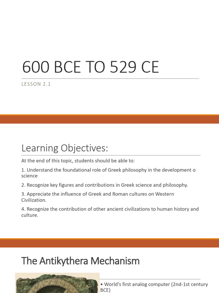 CHAPTER 1-2.1 600 BCE TO 529 CE (1) | PDF | Science