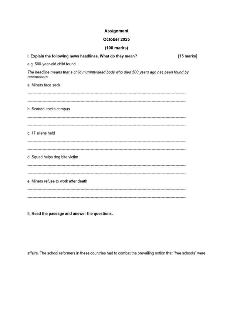 Assignment 1 October 25-Section 2-3 | PDF | Teachers