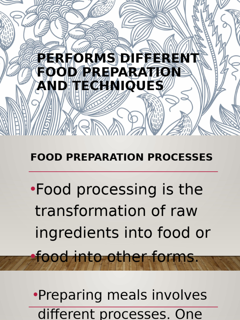 Essential Food Preparation Techniques | PDF