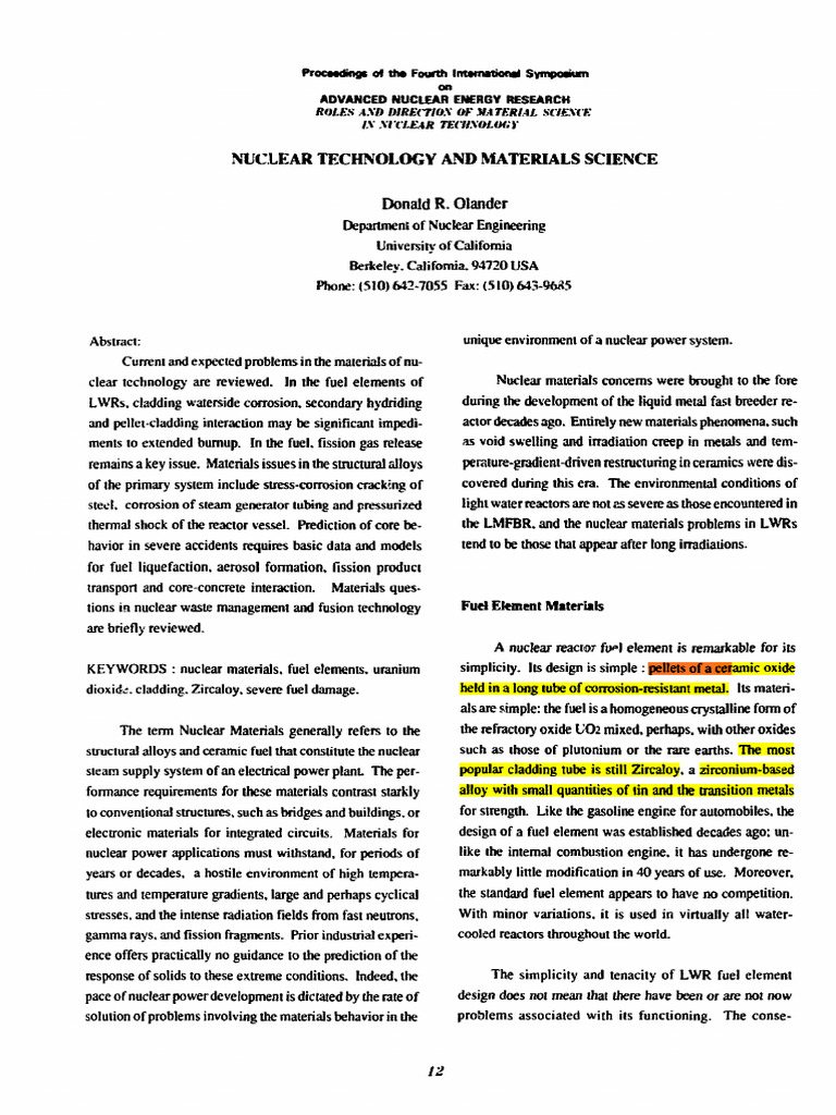 25028852 | PDF | Nuclear Fuel | Nuclear Reactor