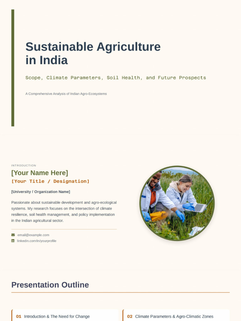 Sustainable Agriculture in India (1) | PDF