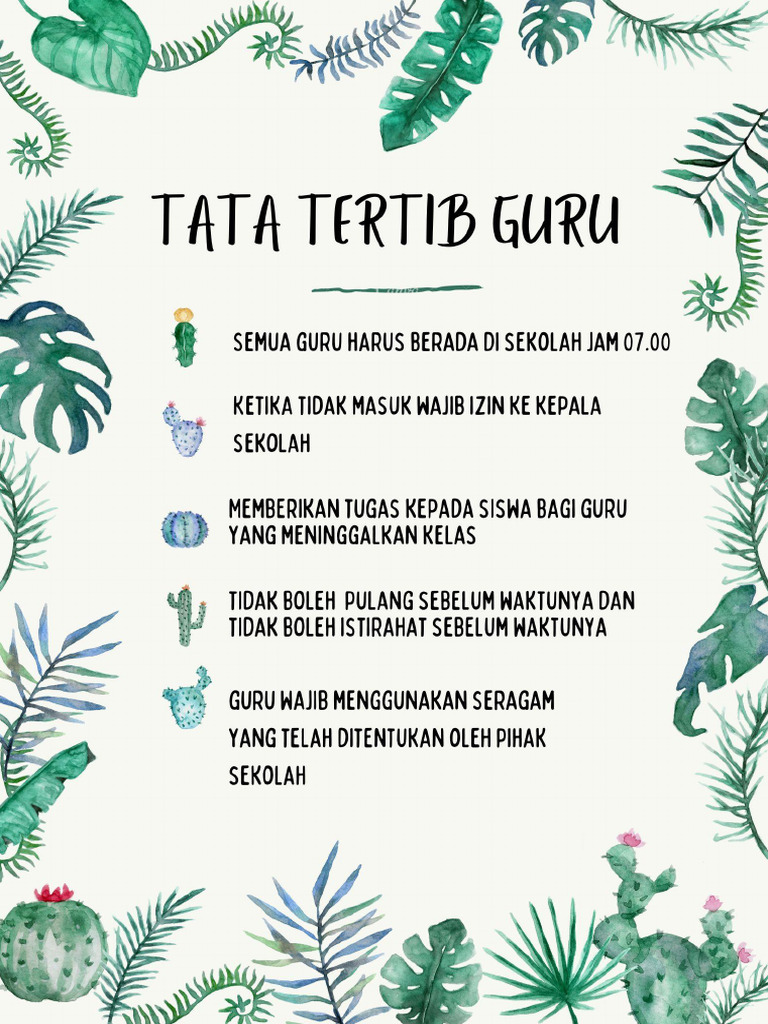 Tata Tertib Guru RA | PDF