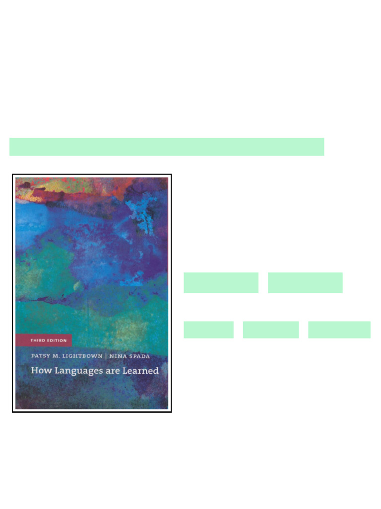 How Languages Are Learned 3rd Edition by Patsy M. Li Wei Zhi Full ...