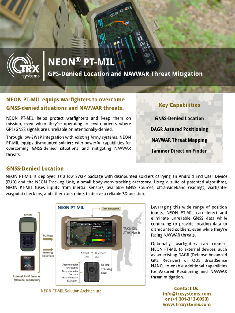 NEON PT-MIL: GPS-Denied Navigation Solution | PDF | Computing ...