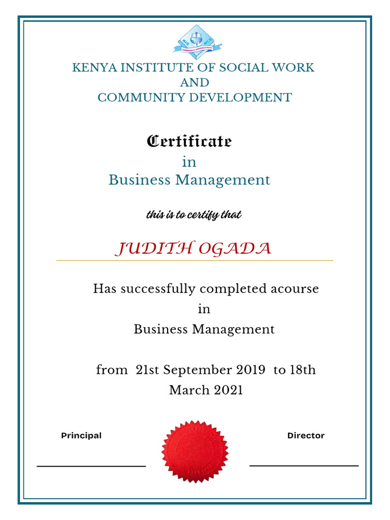Business Managment Cert | PDF
