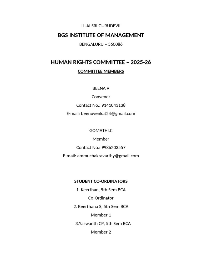 Human Rights Bgs | PDF