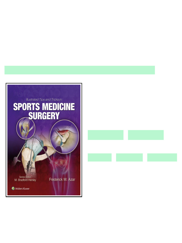 Illustrated Tips and Tricks in Sports Medicine Surgery Frederick Azar ...