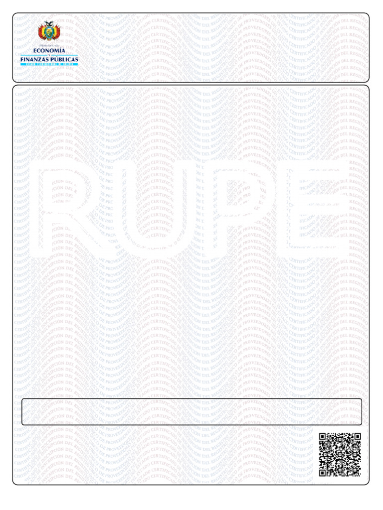 Certificado RUPE Proveedor AVILA ROJAS | PDF