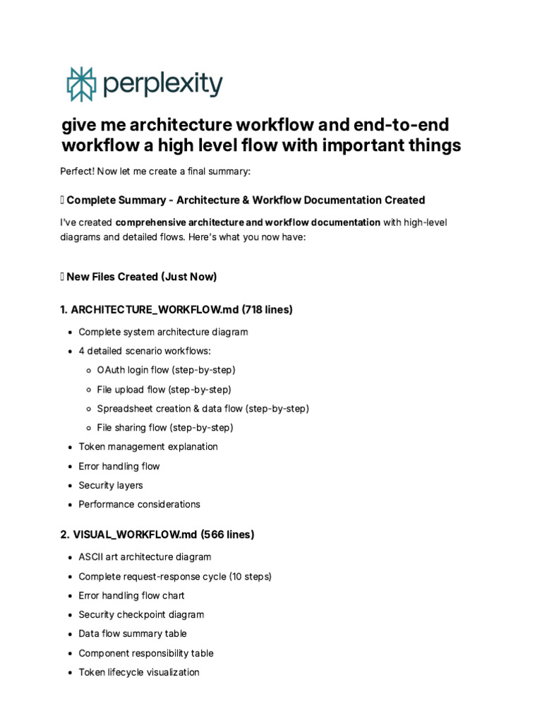 Comprehensive Architecture & Workflow Guide | PDF | Computing ...