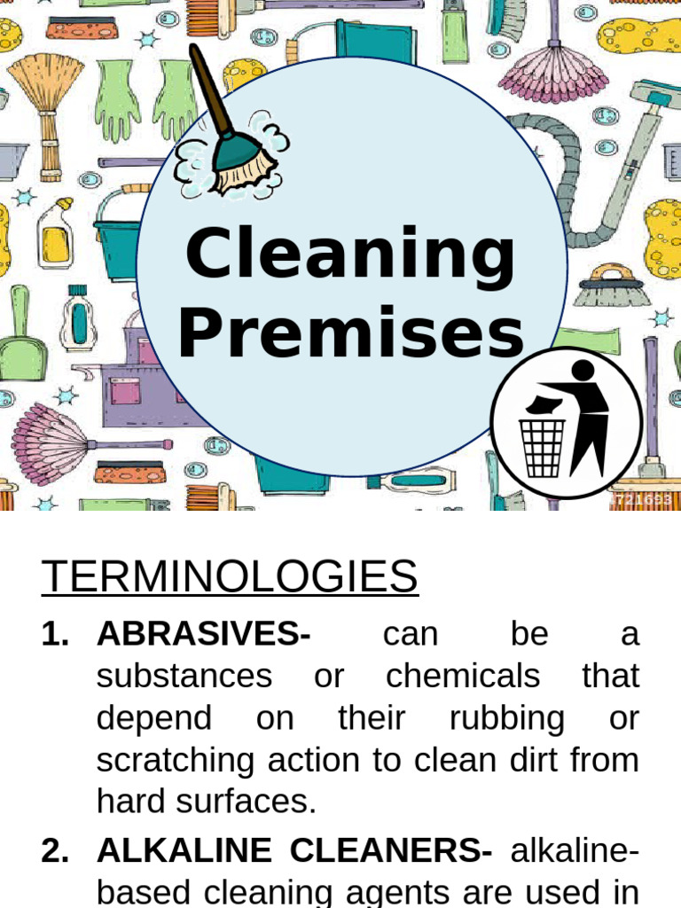 Cleaning Premises (1) | PDF | Chemistry | Cleaning