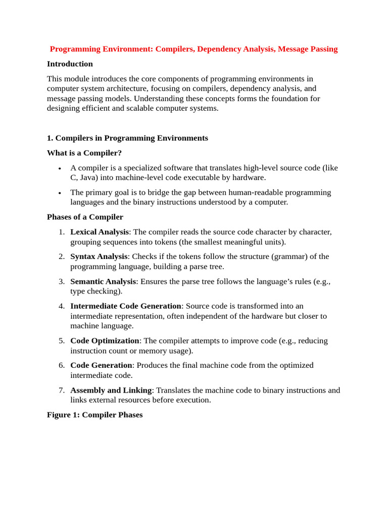 Compilers, Dependencies, and Message Passing | PDF | Compiler ...