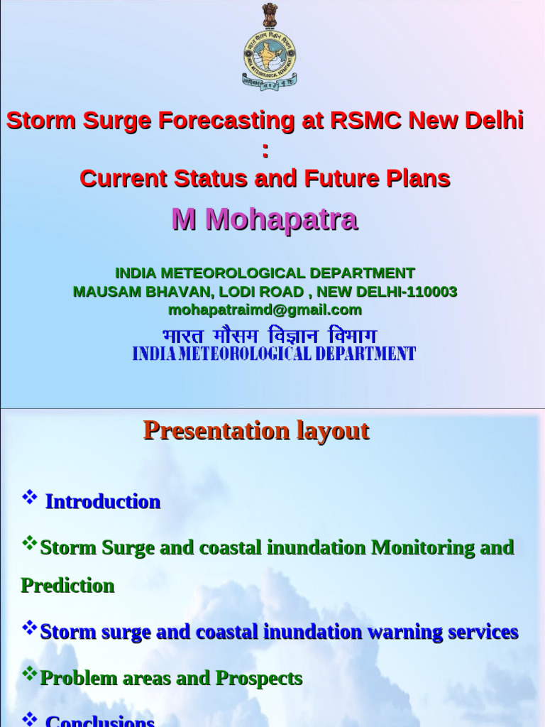 Storm Surge Forecasting in India | PDF | Storm Surge | Tropical Cyclones
