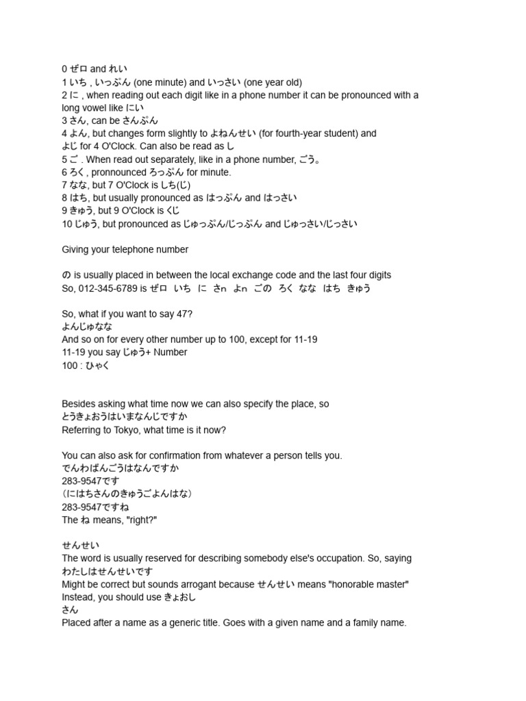 Japanese Grammar 2 | PDF | Japanese Language | Noun