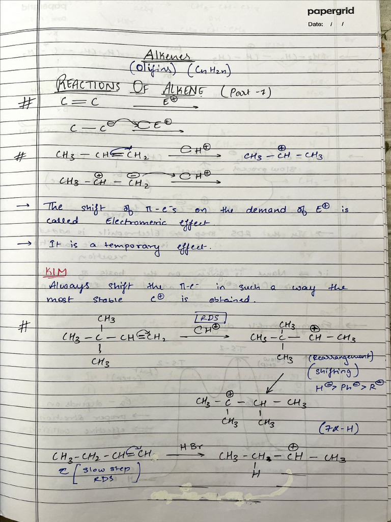 Alkenes Abhijeet Sir Notes | PDF