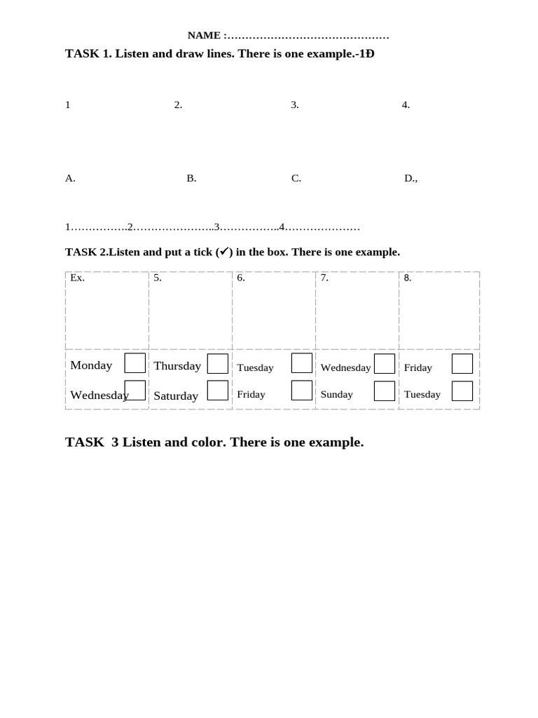 Listening and Language Tasks for Kids | PDF | Chess Theory | Chess