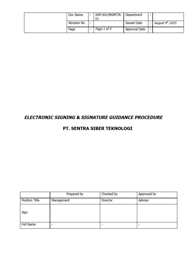 01. Esignature _ Compliance (Template) - Copy (2) | PDF