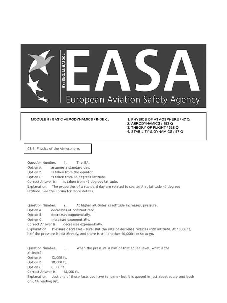 Module 08 BASIC AERODYNAMICS | PDF