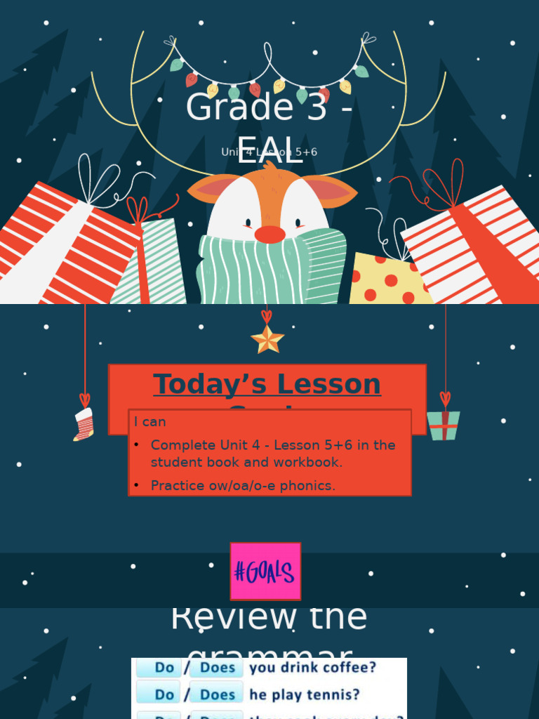 Grade 3 EAL Unit 4 Lessons 5 & 6 Guide | PDF