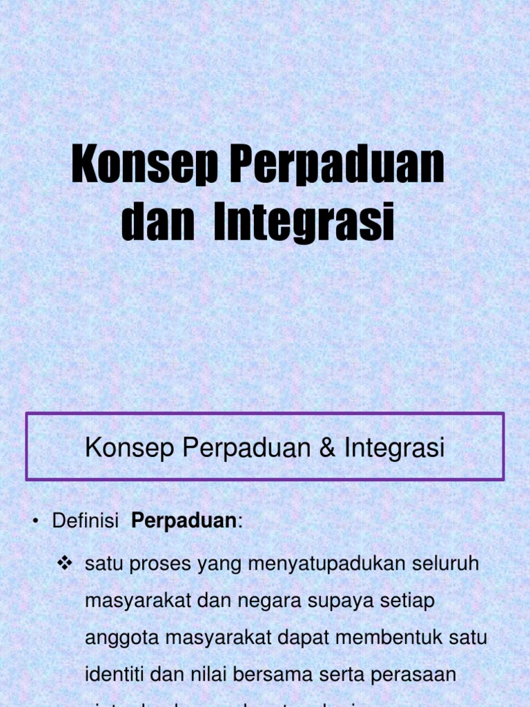 Konsep Perpaduan Pdf