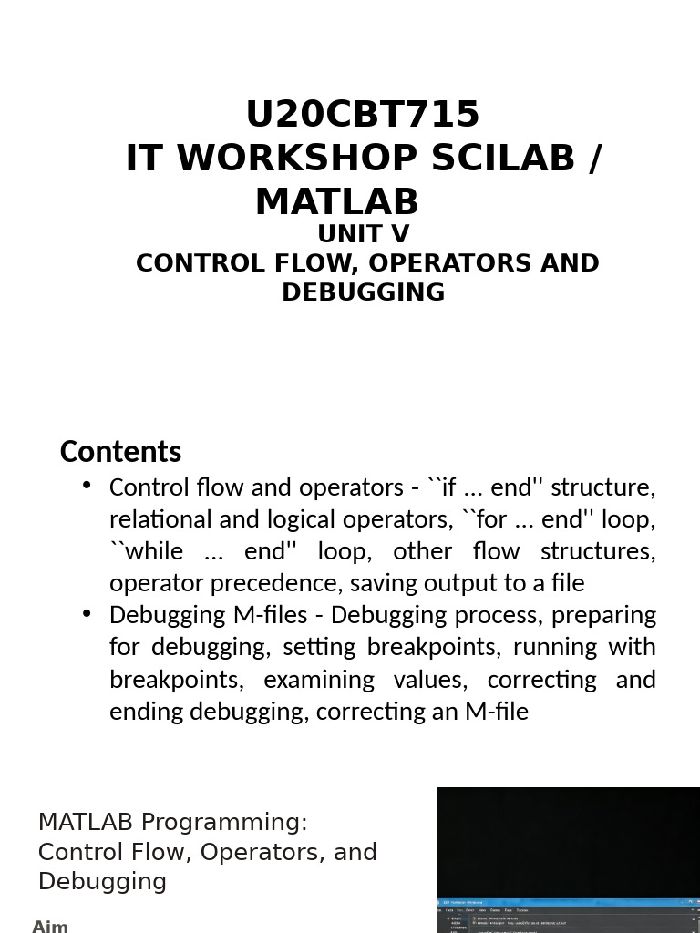 UNIT-5 | PDF | Control Flow | Computer Programming