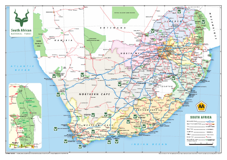 Sa and Sanparks Map SANP | PDF