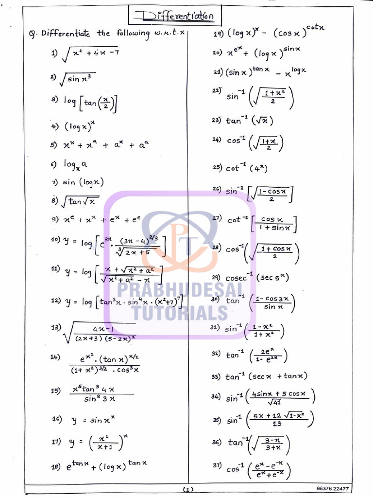 Differentiation PDF | PDF
