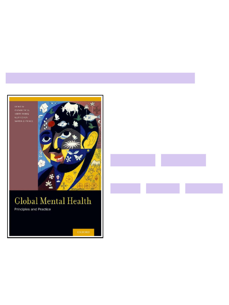 Global Mental Health Principles and Practice available full chapters | PDF