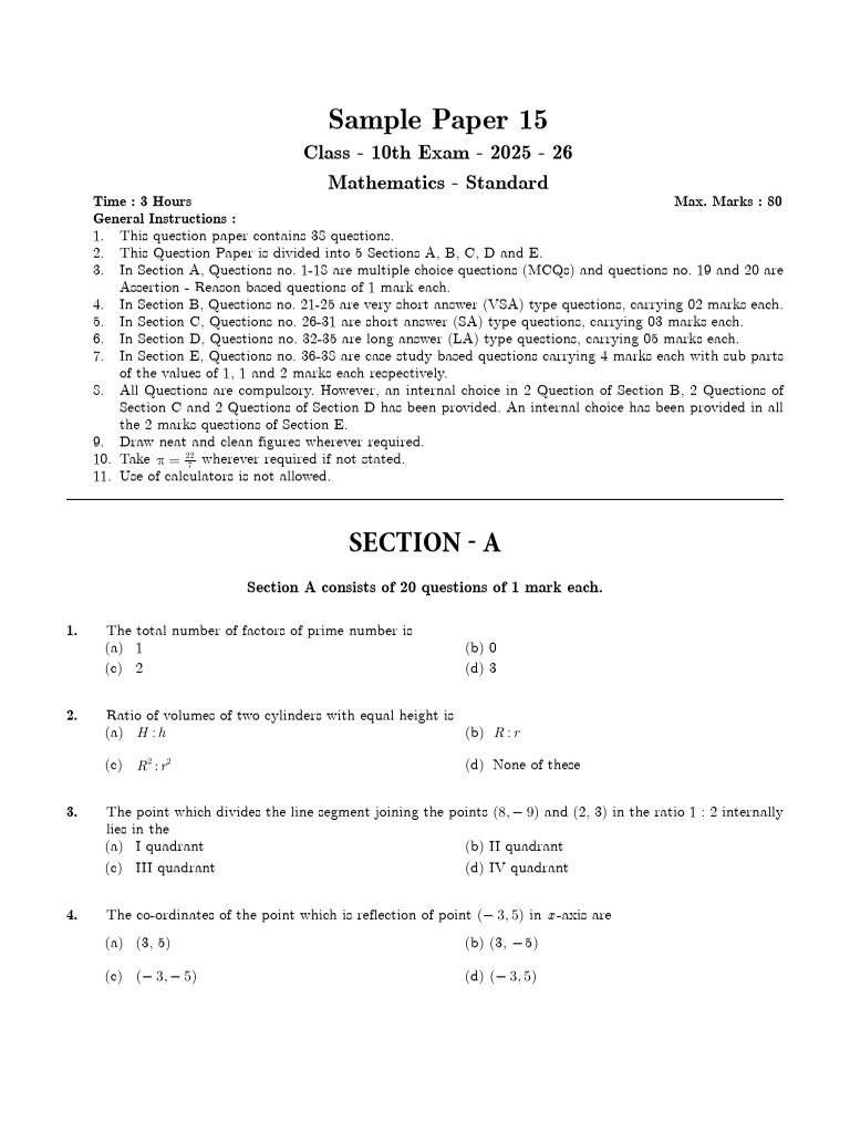Math Paper15 | PDF | Mathematics