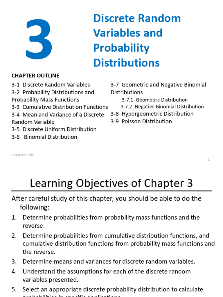 Discrete Random Variables & Distributions | PDF | Probability ...