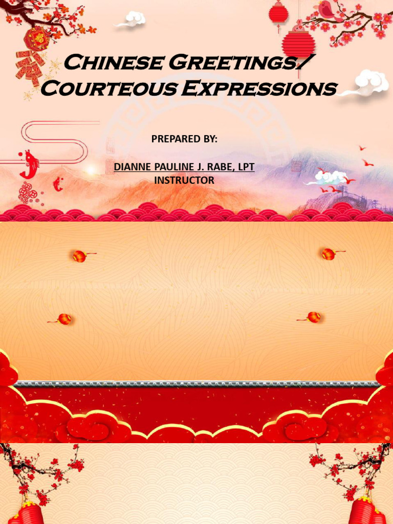Essential Chinese Greetings Guide | PDF | Languages Of Singapore | China