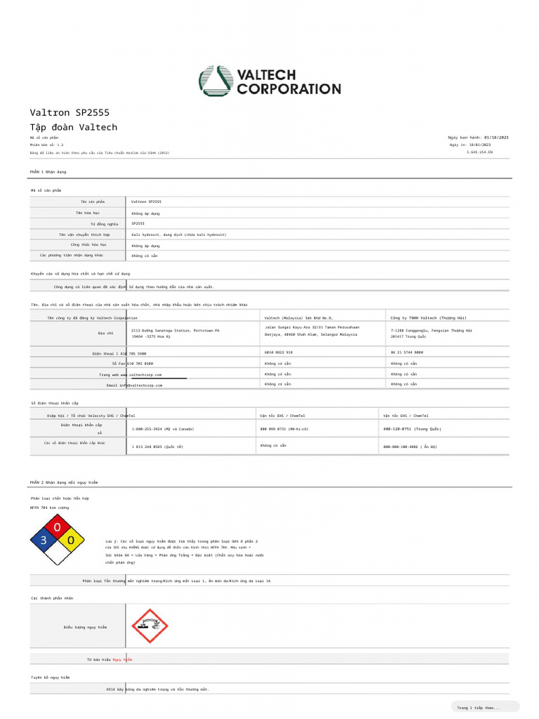 Tập đoàn Valtech Valtron SP2555 | PDF