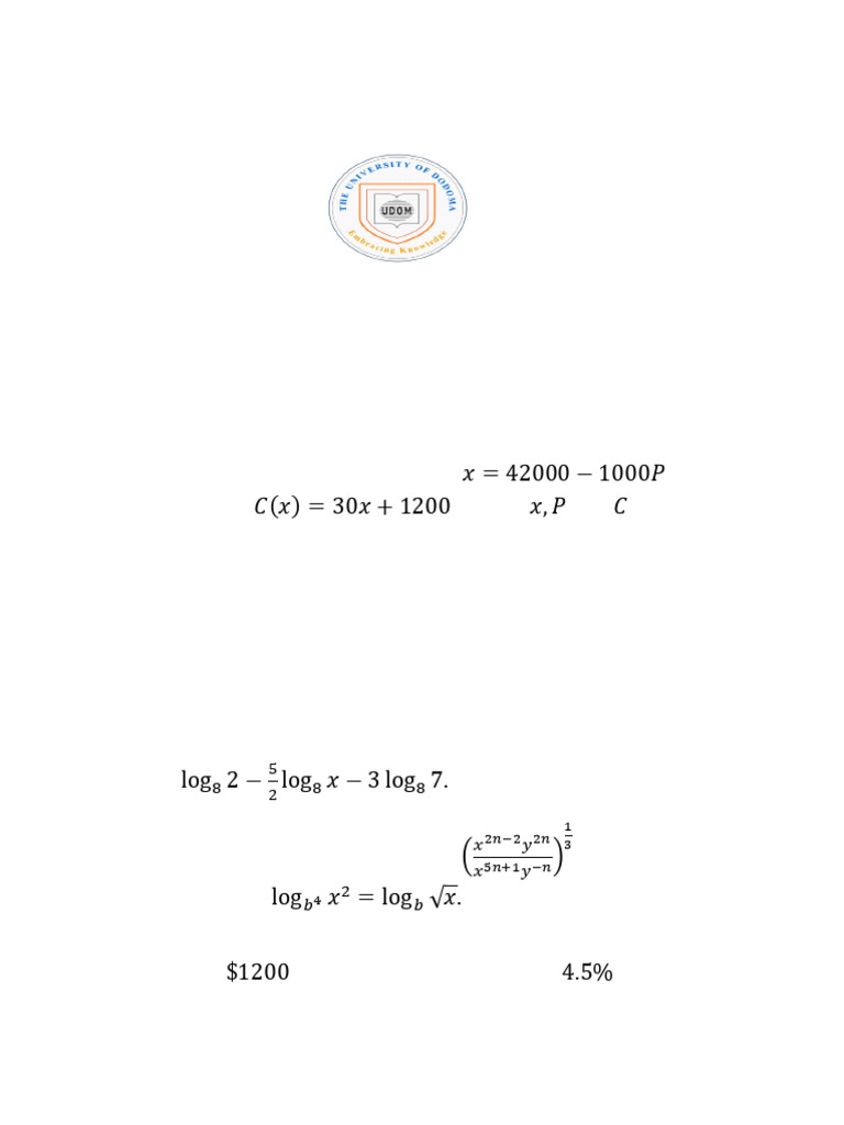 Business Mathematics Revision Questions | PDF