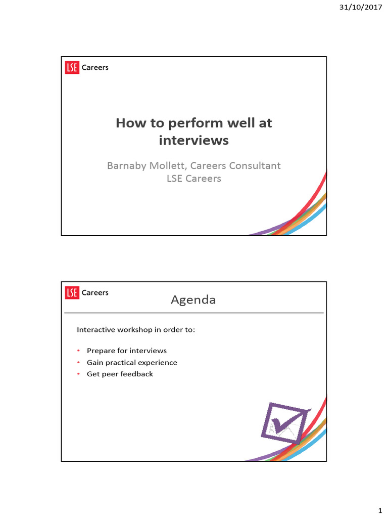 Mastering Interview Skills Workshop | PDF | Job Interview | Social ...