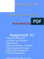 University of Agriculture: Software Project Management