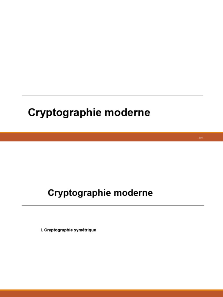 Introduction à la cryptographie moderne | PDF | Sécurité de la couche ...