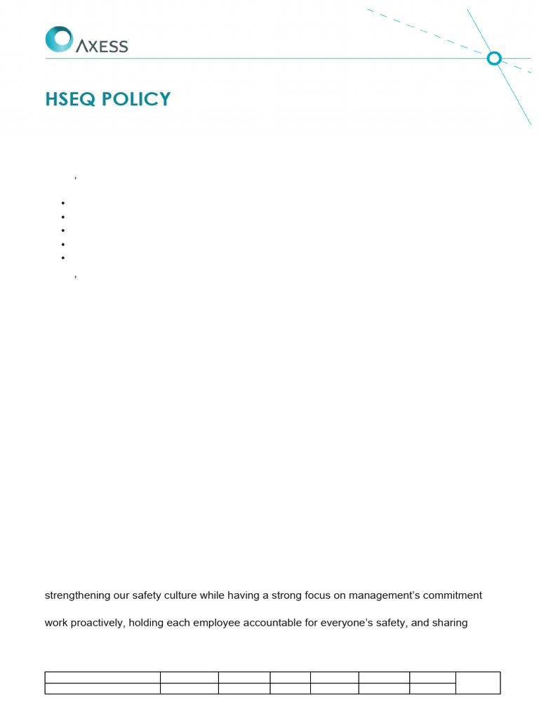 456-G-E HSEQ Policy | PDF | Safety | Intergovernmental Panel On Climate ...