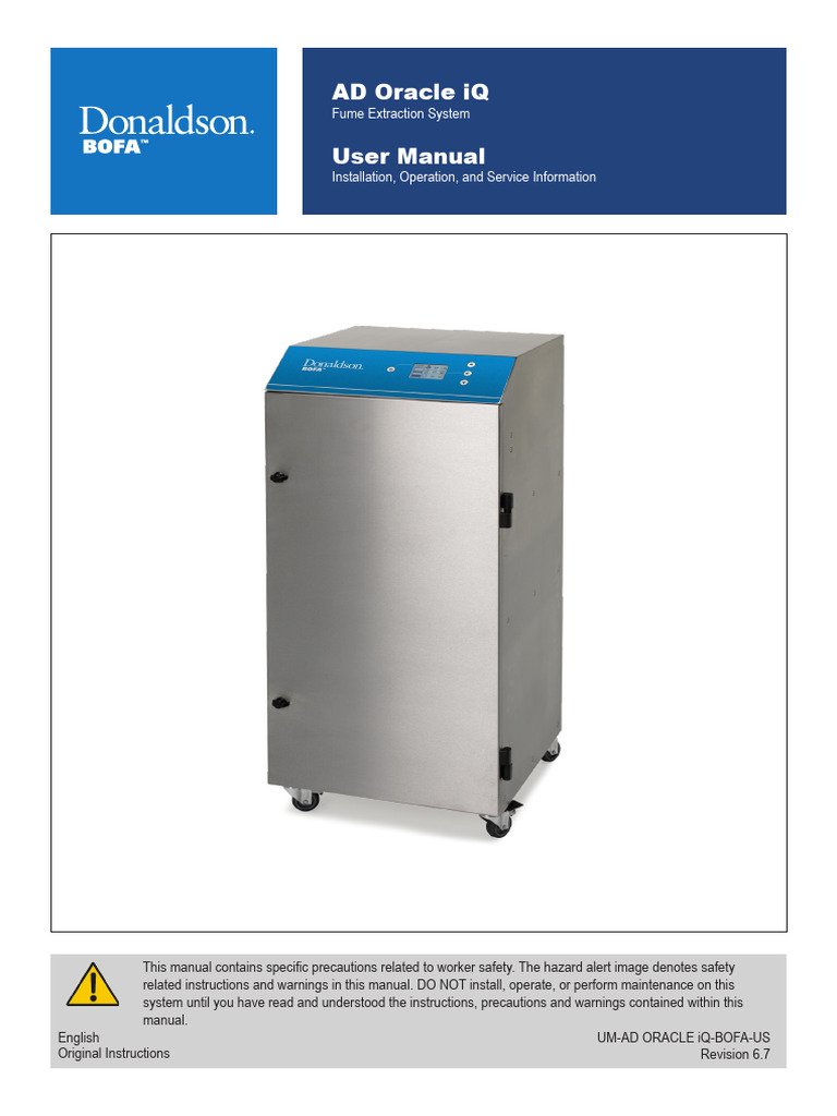 User Manual AD-ORACLE-iQ-BOFA-US-V6.7 | PDF
