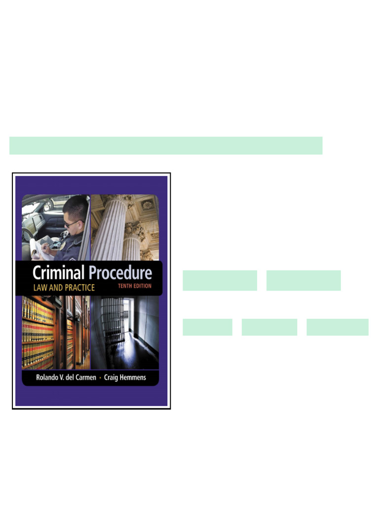 Criminal Procedure Law and Practice 10th Rolando V. del Carmen & Craig ...