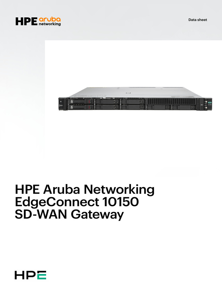 HPE Aruba EdgeConnect 10150 SD-WAN Gateway | PDF | Computer Network ...