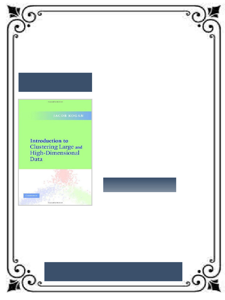 Introduction to Clustering Large and High Dimensional Data 1st Edition ...