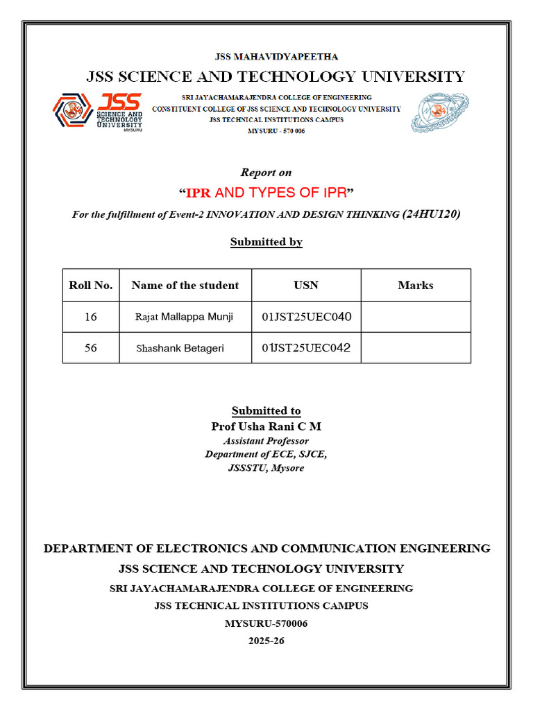 IDT PPT REPORT duplicate | PDF | Intellectual Property | Intellectual ...